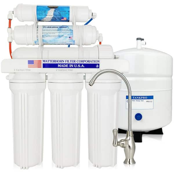 Matterhorn 6 Stage 50 GPD -Superior Reverse Osmosis pH+ Alkaline ...