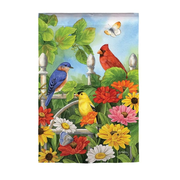 Evergreen Enterprises 2-1/3 ft. x 3-2/3 ft. Jewels of Summer House Suede Flag
