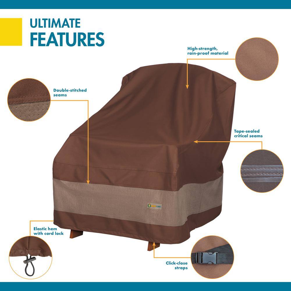 Ultimate Waterproof 32 Inch Brown and Beige Patio Chair Cover