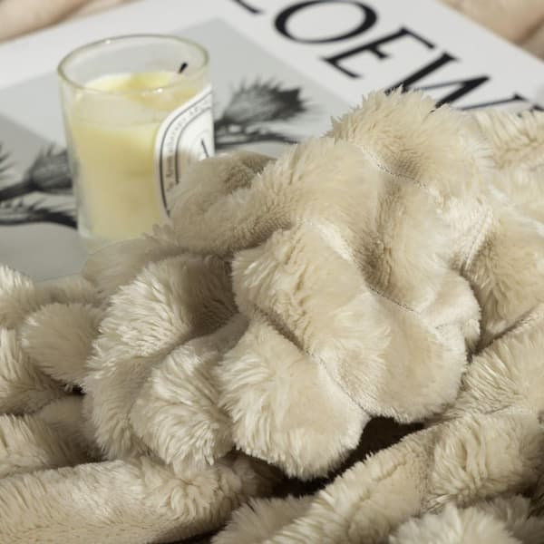 Light Brown Unthemed Winter Warm Throw Blanket-Super Soft Cozy Fleece Thick Sherpa Blanket Plush for Women-King