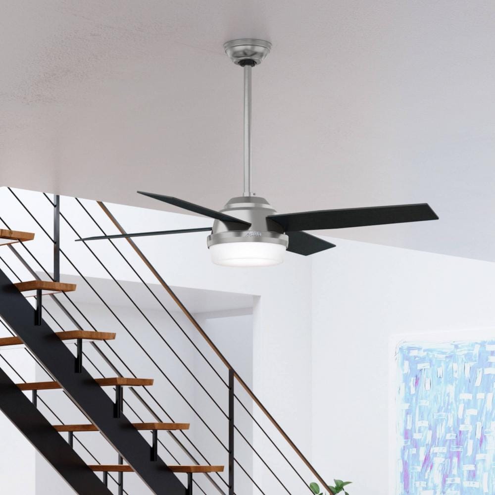 Dempsey 52 in. LED Indoor Brushed Nickel Ceiling Fan with Light and Remote price history on PriceWatchPro