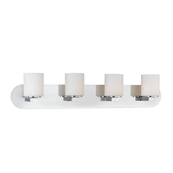 Eurofase Evry Collection 4-Light Chrome Wall Bath Bar Light