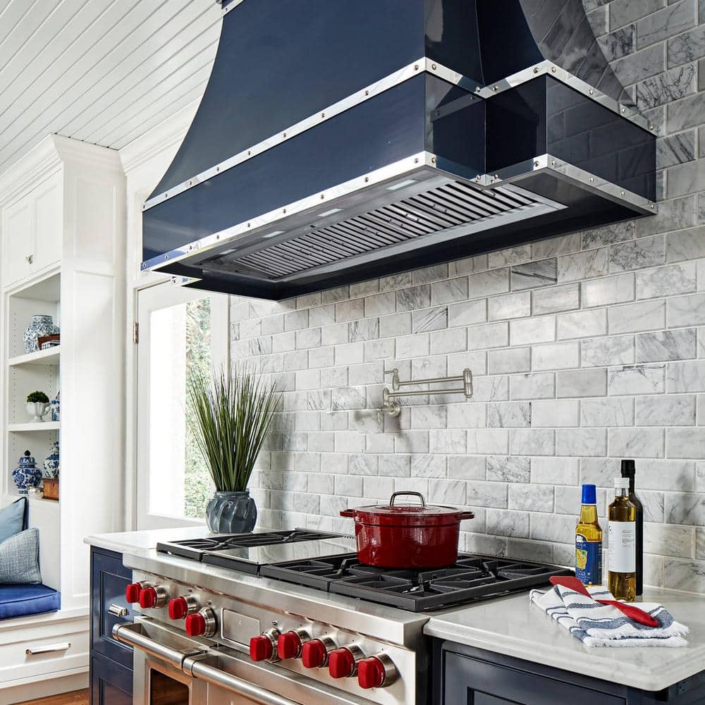 54" Stainless Steel Insert Range Hood with LED Lights and Charcoal Filter