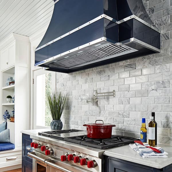 54 in. 1200 CFM Ducted Insert Range Hood in Stainless Steel with Dimmable LED Lights 4-Speeds