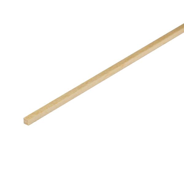 HOUSE OF FARA 1/8 in. D x 1/8 in. W x 24 in. L Unfinished Hard Wood Project Moulding