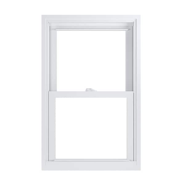 American Craftsman 23.75 in. x 37.25 in. 70 Pro Series Low-E Argon Glass Double Hung White Vinyl Replacement Window, Screen Incl