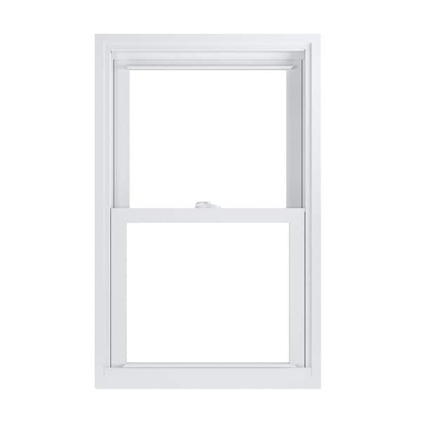 American Craftsman 23.75 in. x 37.25 in. 70 Pro Series White Double Hung Low-E Argon Glass Vinyl Replacement Window, Screen Incl