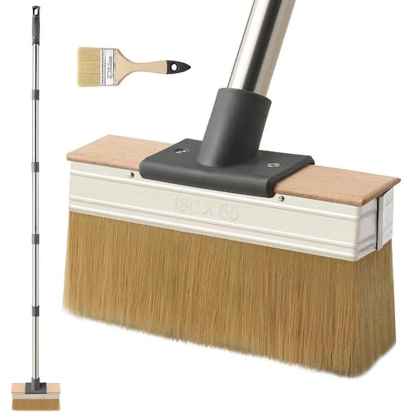 7 in. Wide Deck Stain Brush Applicator with 59 in. Long Handle for Outdoor Wood Deck, Paints, Sealer, Patio, Fence, Wall