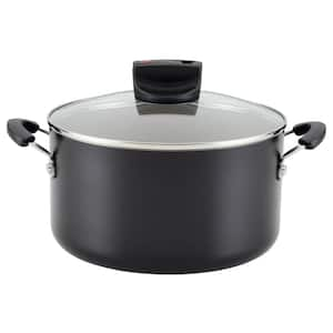 6 qt. Black Aluminum Nonstick Smart Control Stockpot with Lid