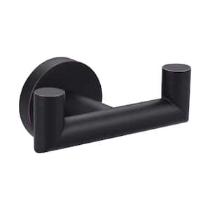 Stainless Steel Wall Mounted J-Hook Double Robe/Towel Hook in Oil Rubbed Bronze