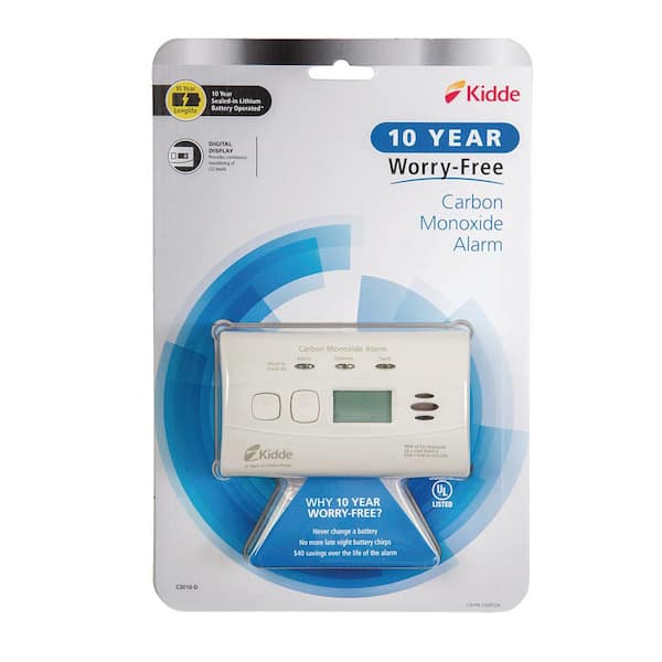 Kidde 10 Year Worry Free Sealed In Lithium Battery Carbon Monoxide Detector With Digital Display 21029715 The Home Depot