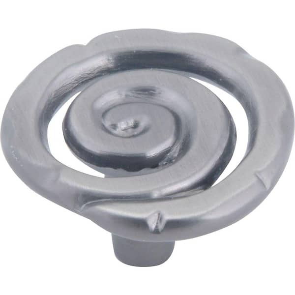 Atlas Homewares Scroll Collection 1-1/2 in. Pewter Cabinet Knob