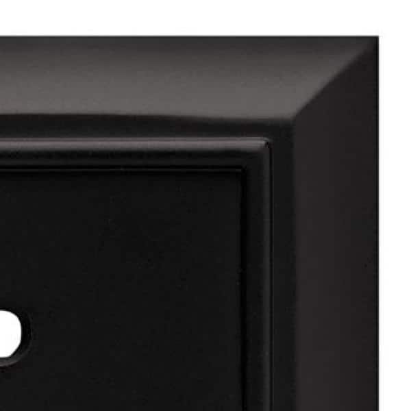 Matte Black 2-Gang Decorative Rocker Wall Plate