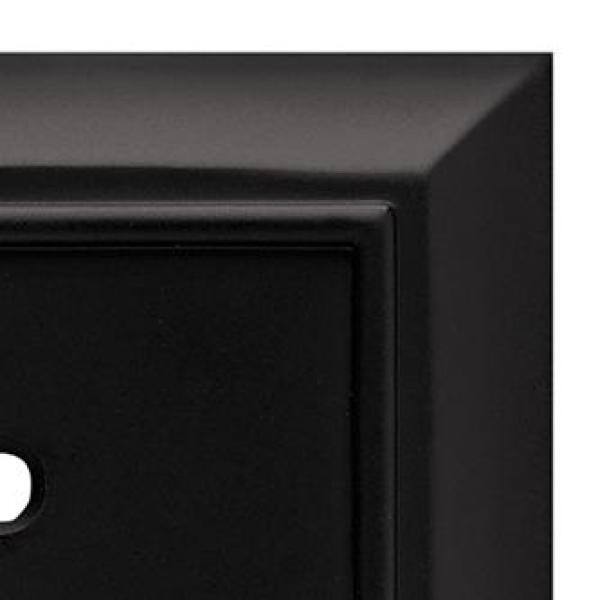 Matte Black Single Rocker Switch Wall Plate