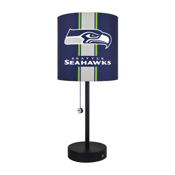 IMPERIAL Seahawks 20" Black Desk Indoor Lamp with USB port