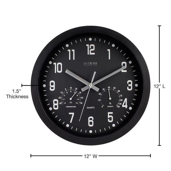 Modern table clock in a walnut finish with a 14 day mechanical movement, 1  - Foods Co.