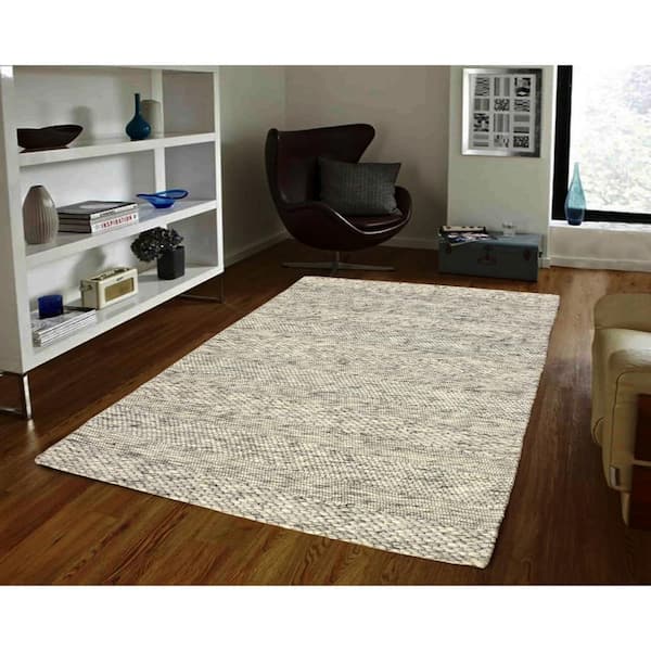 Grove 8 ft. X 10 ft. Light Grey Striped Indoor Area Rug