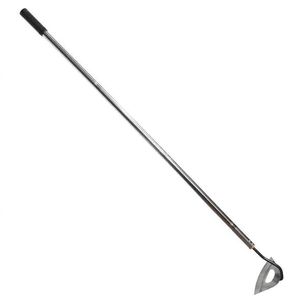 55 in. All-Steel Heavy Duty Hollow Hoe with Adjustable Handle Scuffle Action Hoe and Rake 1 Pack