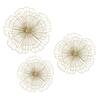 3D Wire Gold Flowers Mixed Media Wall Art - Classy Art MH1016B