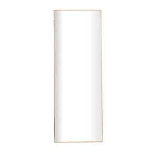 65 in. x 24 in. Rectangle Framed Gold Wall Mirror with Thin Frame