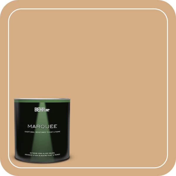 BEHR MARQUEE 1 qt. #BXC-67 Santa Fe Tan Semi-Gloss Enamel Exterior Paint & Primer