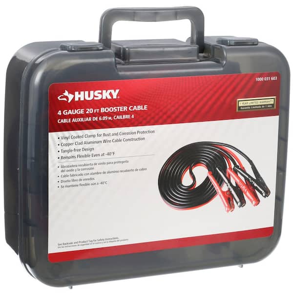 Husky 20 ft. 4-Gauge UL Booster Cable