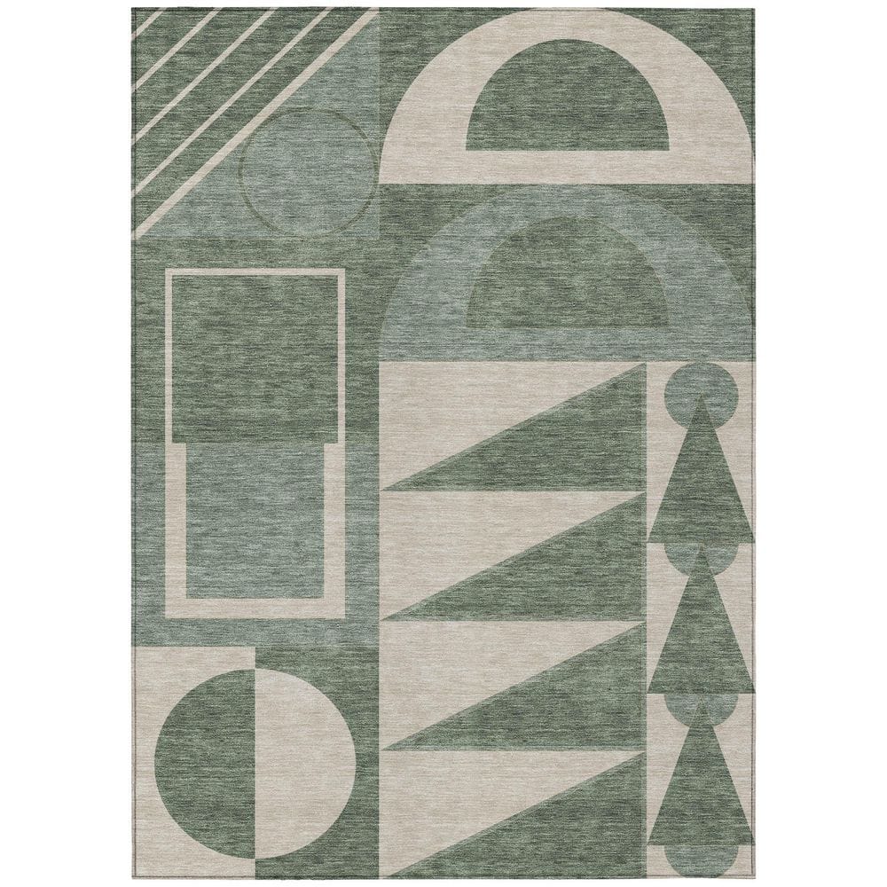 Chantille Machine Washable Indoor/Outdoor Abstract ACN2607 Basil 8 ft. x 10 ft. Area Rug price history on PriceWatchPro