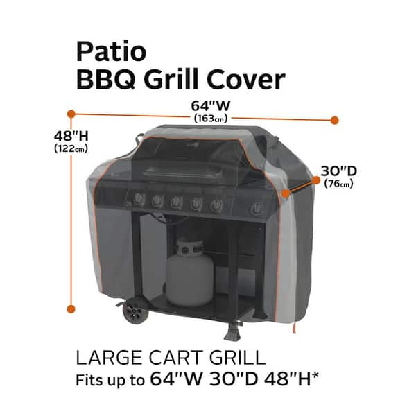 SideSlider 64 in. W x 30 in. D x 48 in. H BBQ Grill Cover