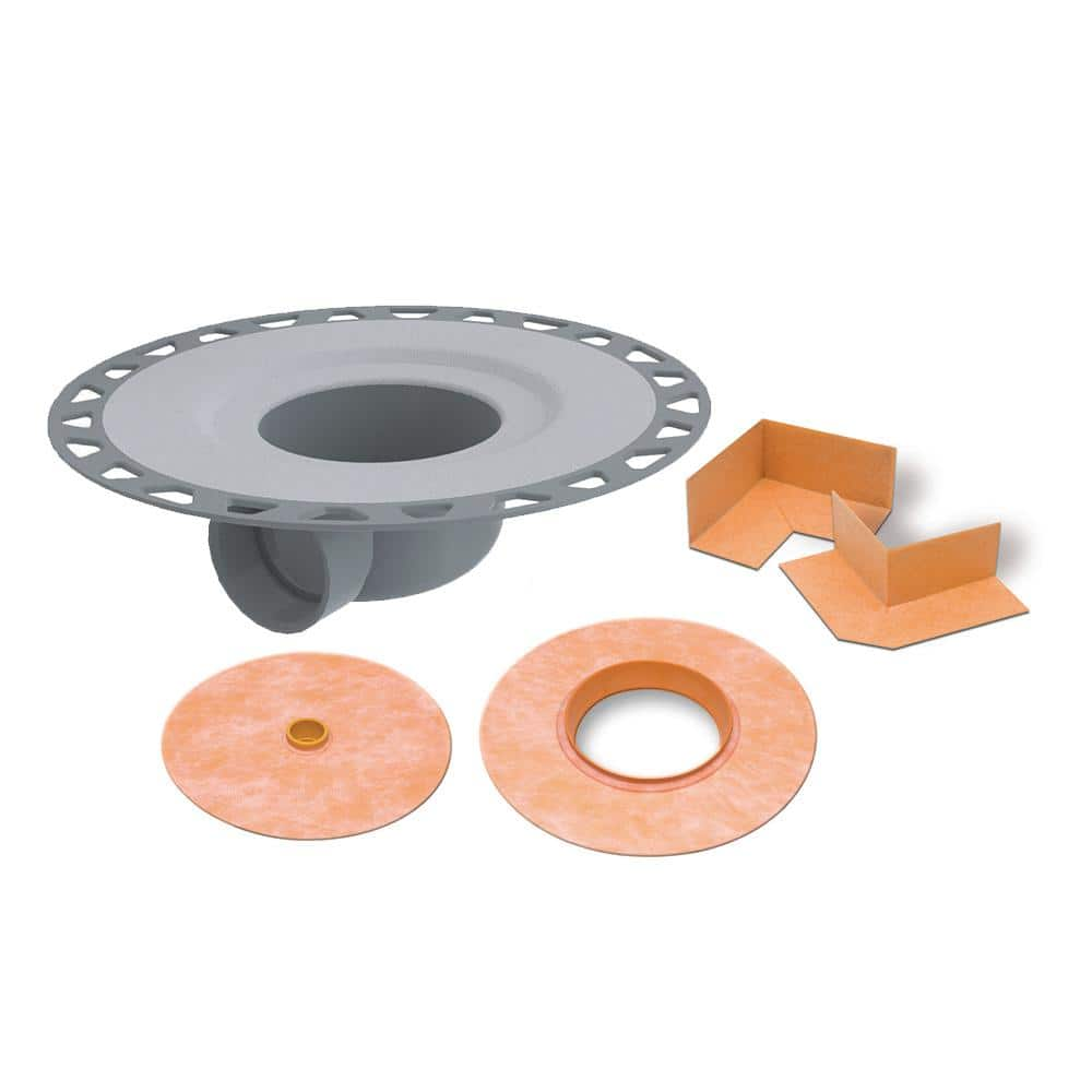 Schluter Kerdi-Drain 2 in. Horizontal Outlet PVC Drain Flange ...