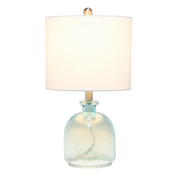 Textured glass table store lamp