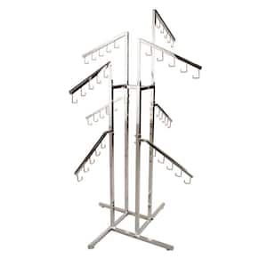 Chrome Steel 32 in. W x 72 in. H Handbag Rack with Eight Arms