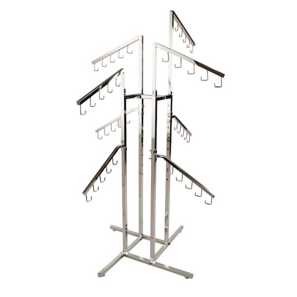 Econoco Chrome Steel 32 in. W x 72 in. H Handbag Rack with Eight Arms
