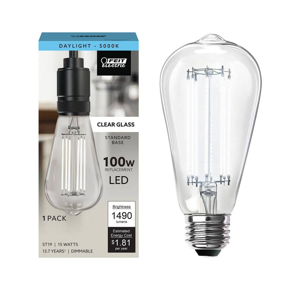 Feit Electric 100-Watt Equivalent ST19 Dimmable Cage Filament