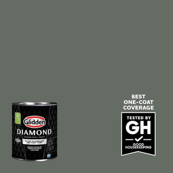 Glidden Diamond 1 qt. PPG1033-6 Gunmetal Gray Satin Interior Paint with Primer