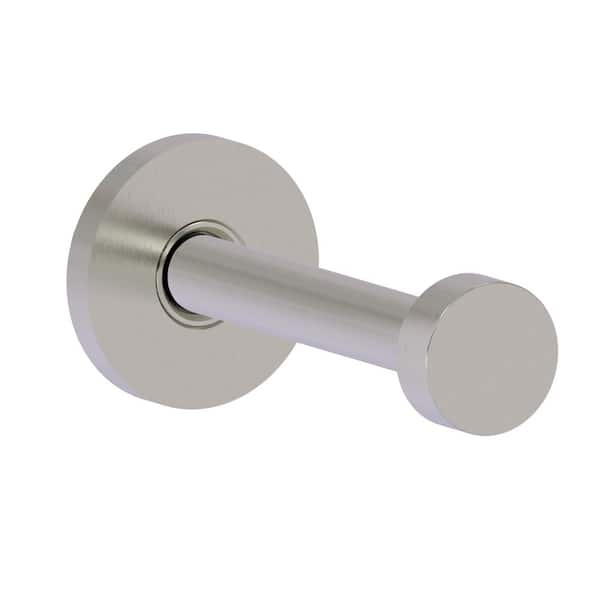 Modern 2 in. Retractable Wall Hook in Satin Nickel Closet Rod