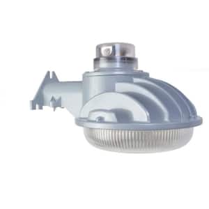 40-Watt Grey Outdoor Integrated LED Dusk to Dawn Area Light with Acrylic Prismatic Refractor
