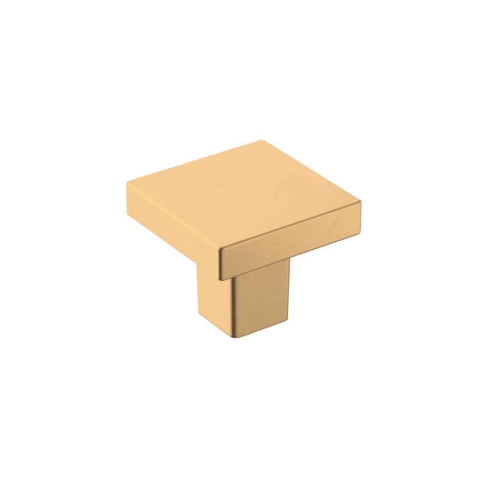 Monument 1-3/16 in. (30mm) Modern Champagne Bronze Square Cabinet Knob