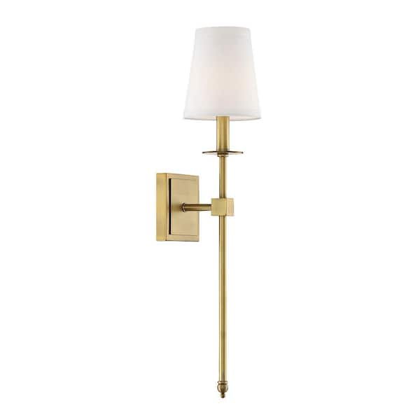 Savoy House 9-7142-1-322 Winslow Wall 1-Light Sconce in Warm Brass 