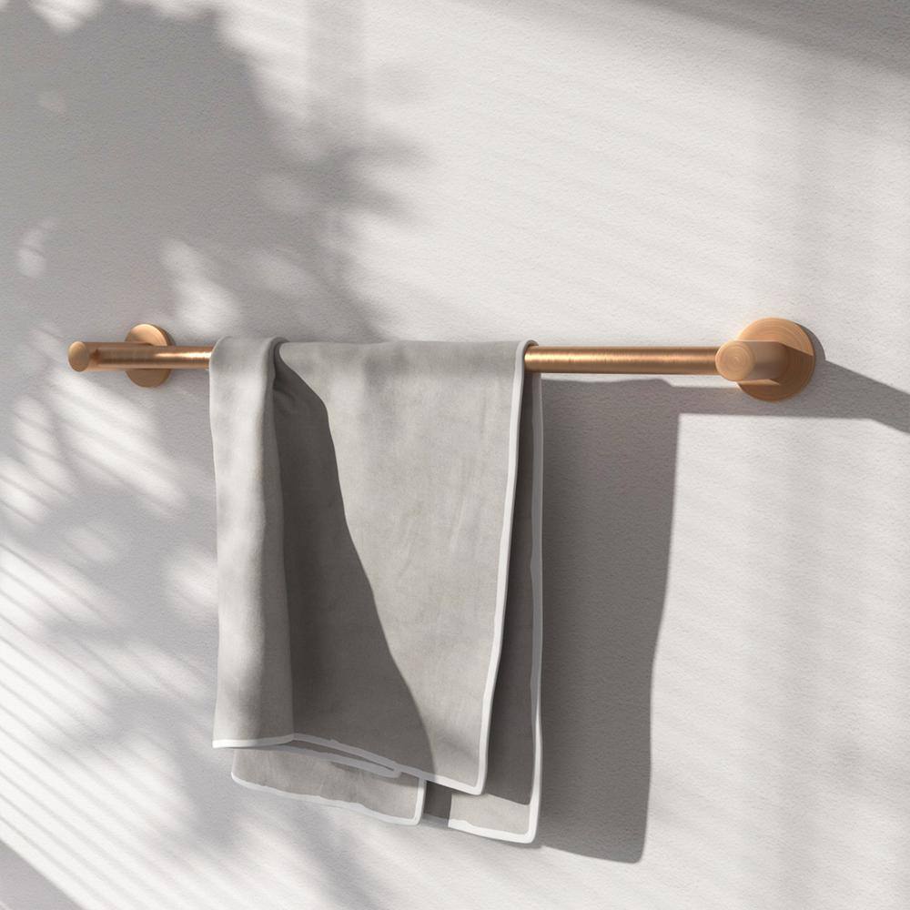 Adjustable Brushed Gold Stainless Steel Wall Mounted Towel Bar