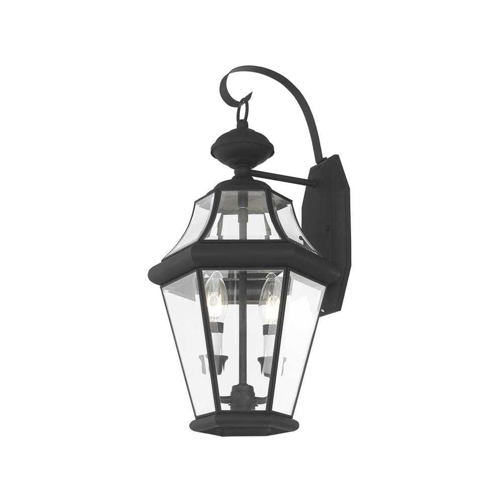 Georgetown Black Bronze 2-Light Outdoor Wall Lantern