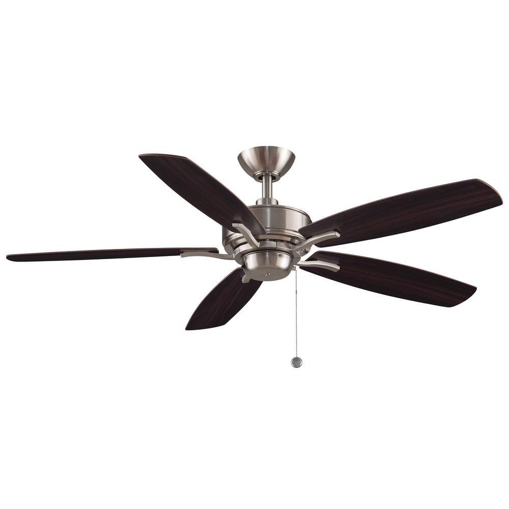Aire Deluxe 52 in. Brushed Nickel Ceiling Fan with Cherry/Dark Walnut Reversible Blades price history on PriceWatchPro