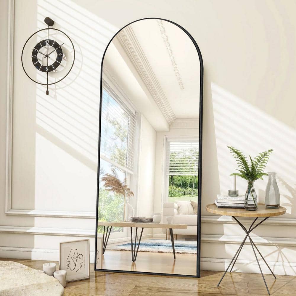 Sxiawe 22 in. W x 65.1 in. H Arched Black Aluminum Frame Oversized