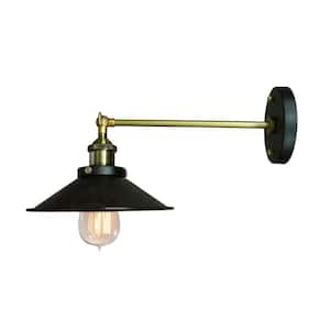 Edison Dorothy Collection 1-Light Black Indoor Wall Sconce