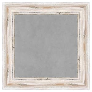 Alexandria White Wash 21 in. x 21 in. Framed Magnetic Board