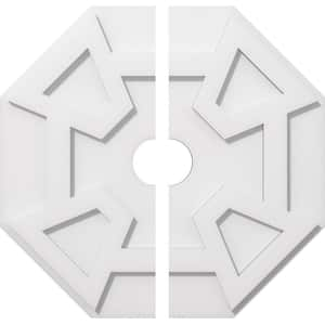 1 in. P X 7 in. C X 20 in. OD X 3 in. ID Logan Architectural Grade PVC Contemporary Ceiling Medallion, Two Piece