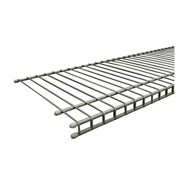 D Nickel Ventilated Wire Shelf, Metal Closet Shelving Home Depot