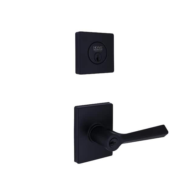 Wilshire Matte Black Single Cylinder Door Lever Combo Pack Featuring Dual Keyway