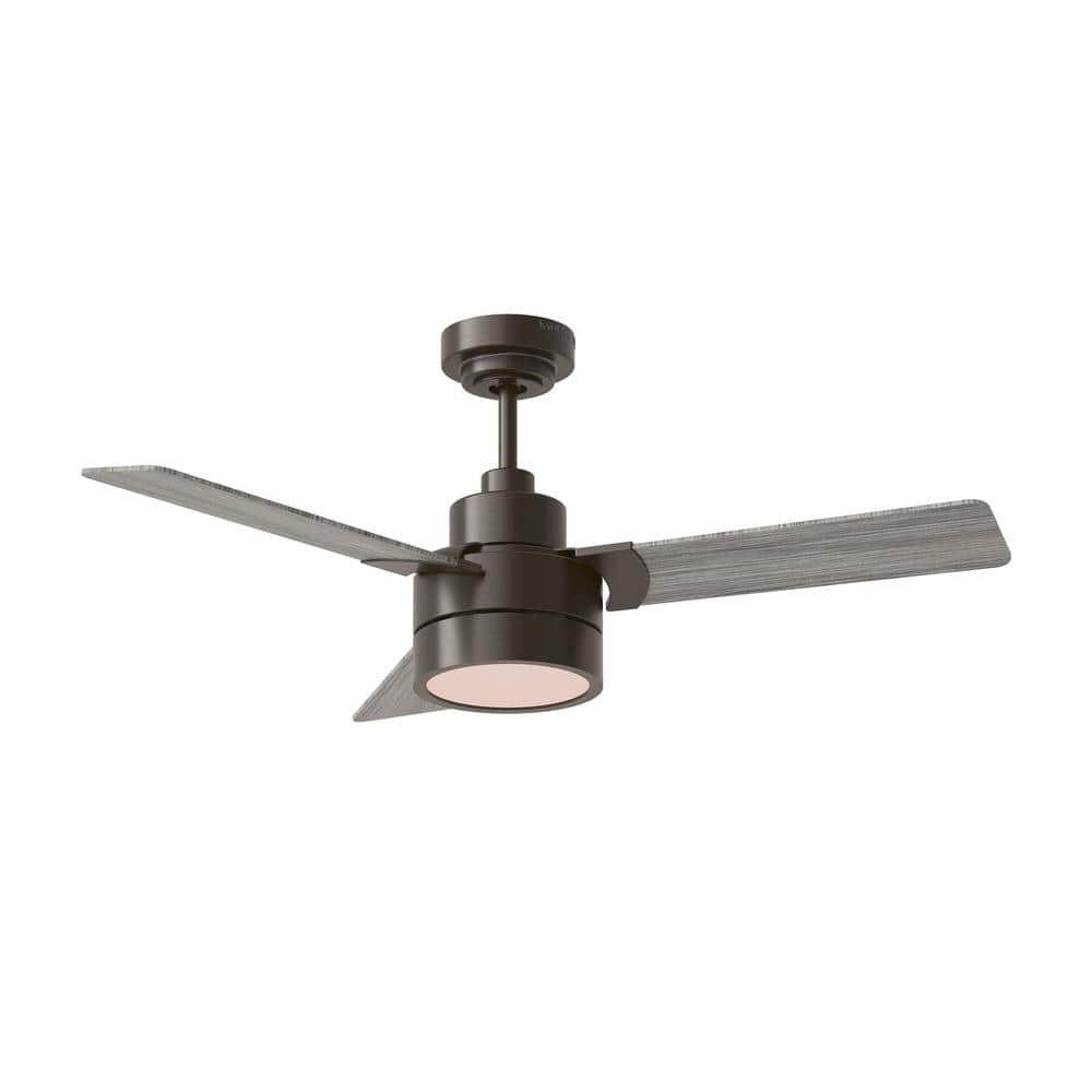 Aged Pewter 44'' Ceiling Fan with Light Grey Blades