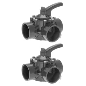 PSV Swimming Pool 3-Way 2 in. to 2-1/2 in. CPVC Water Diverter Valve (2-Pack)