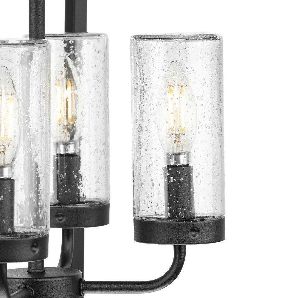 Chapel Black Glass Indoor/Outdoor Pendant Light